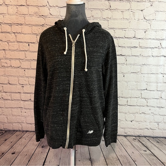 New Balance Lightweight Charcoal Grey Hoodie Women’s Size Large - Picture 1 of 10